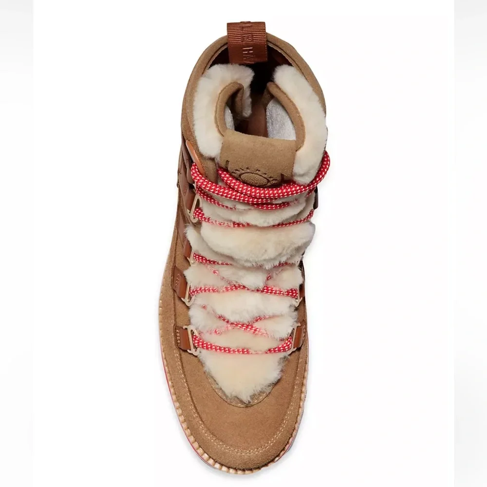 Cole Haan Zerogrand Luxe Hiker Suede Hiking Boots in Light Whiskey
